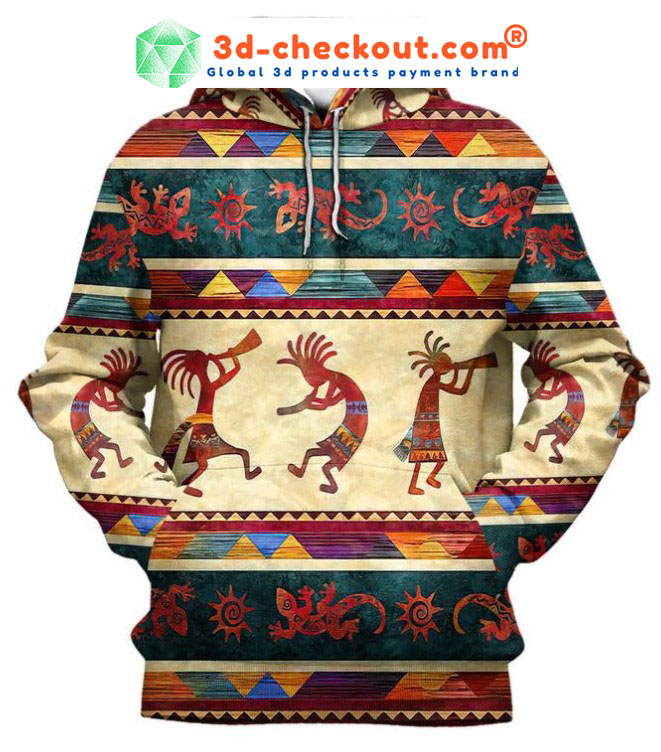 Indigenous native 3D hoodie and shirt2