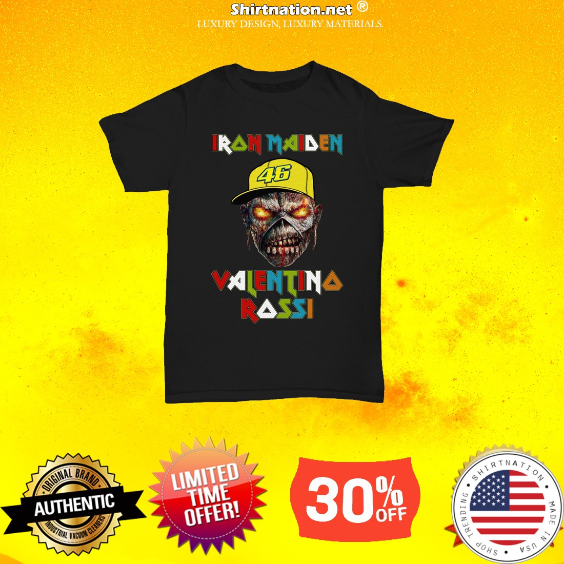 Iron Maiden Valentino Rossi shirt