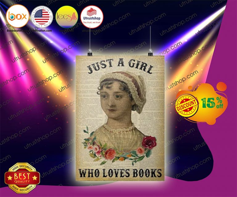 Jane Austen just a girl who loves books poster
