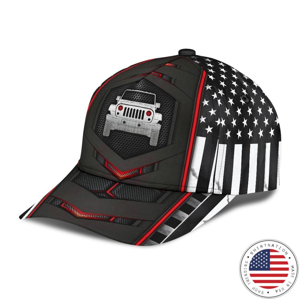Jeep red flag carbon cap2
