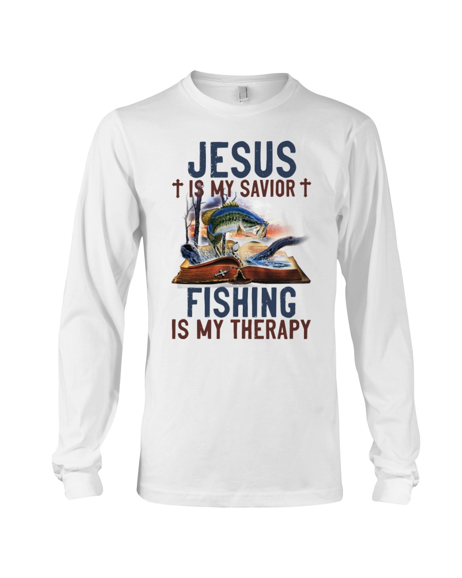 Jesus Is My Savior Fishing Is My Therapy Shirt7