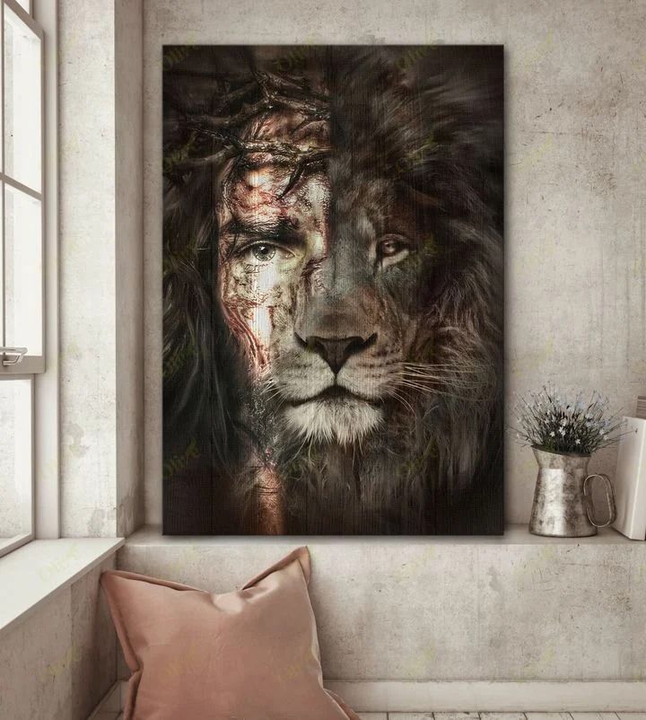 Jesus and Lion canvas
