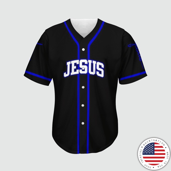 Jesus saved my life Baseball Jersey2 1