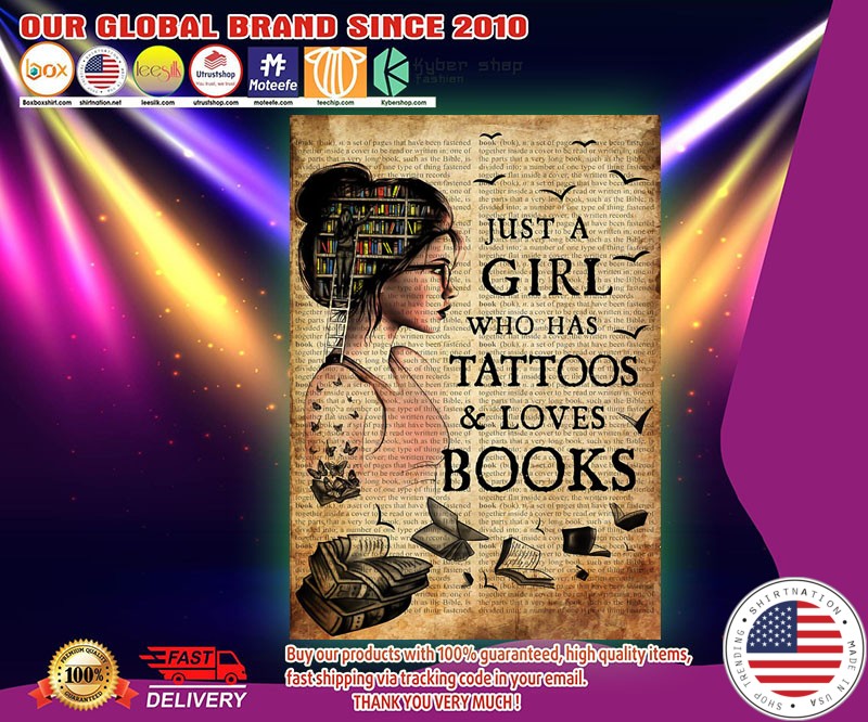 Just a girl who has tattoos and loves books poster