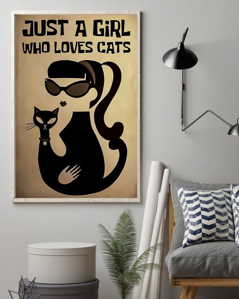 Just a girl who loves cat poster