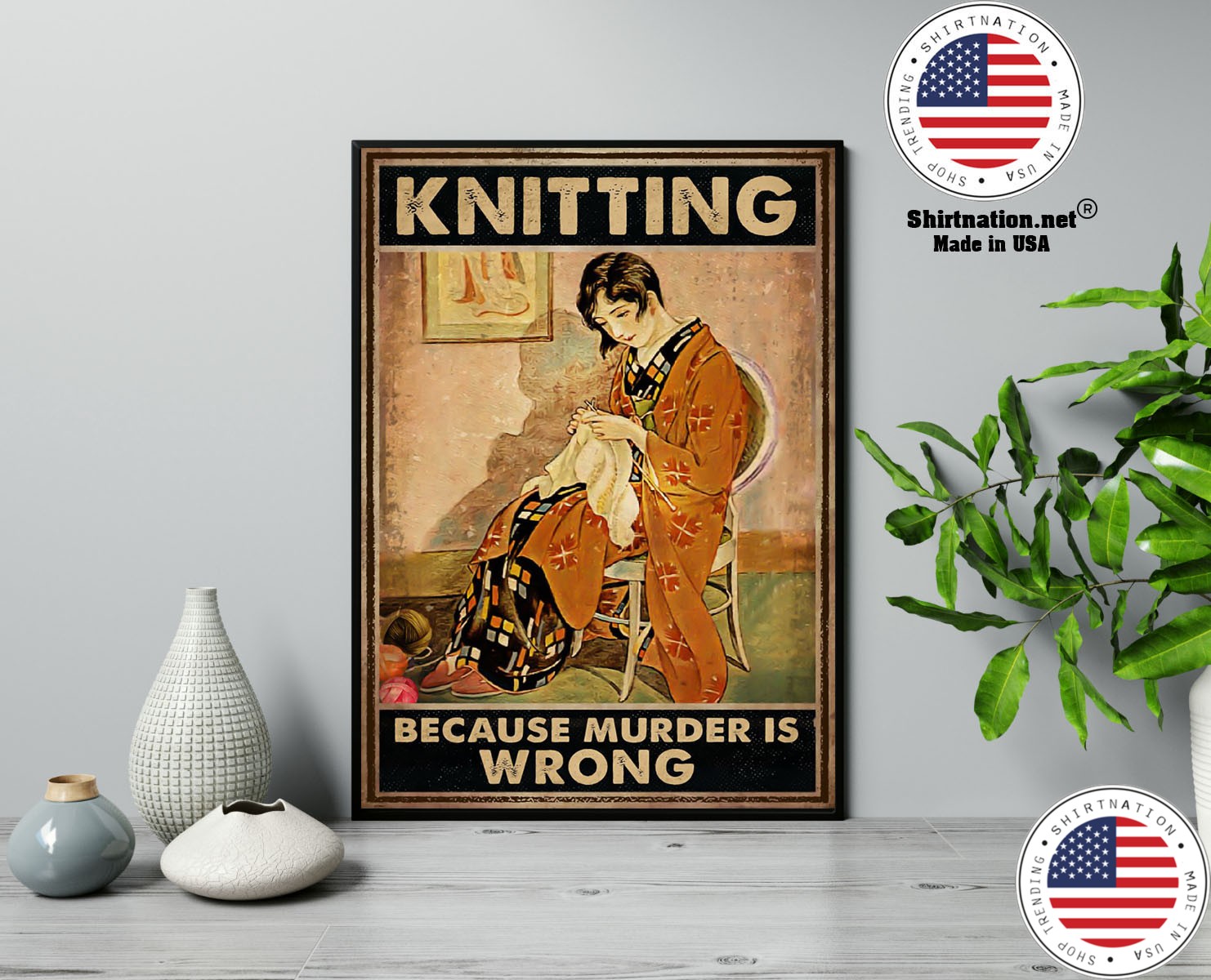 Knitting because murder is wrong poster 13