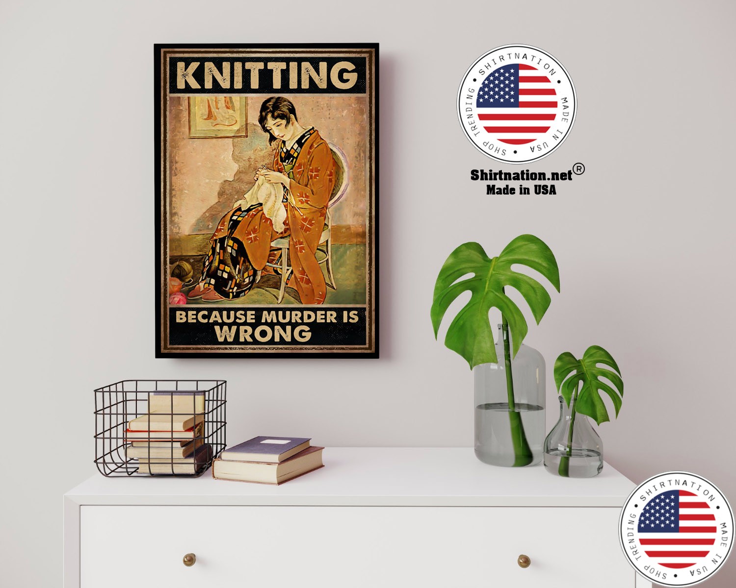Knitting because murder is wrong poster 14 1