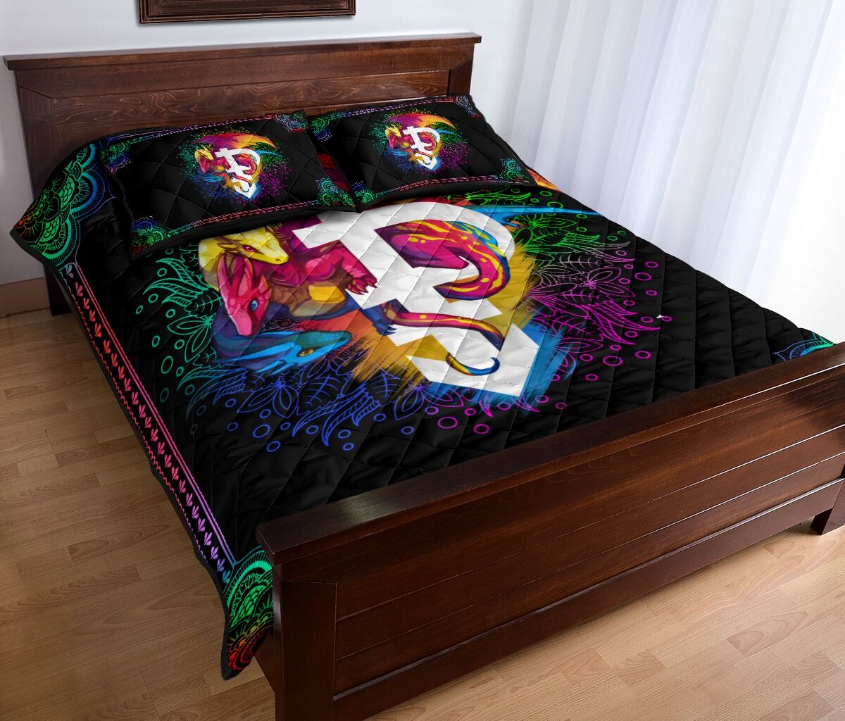 LGBT dragon quilt bedding set2