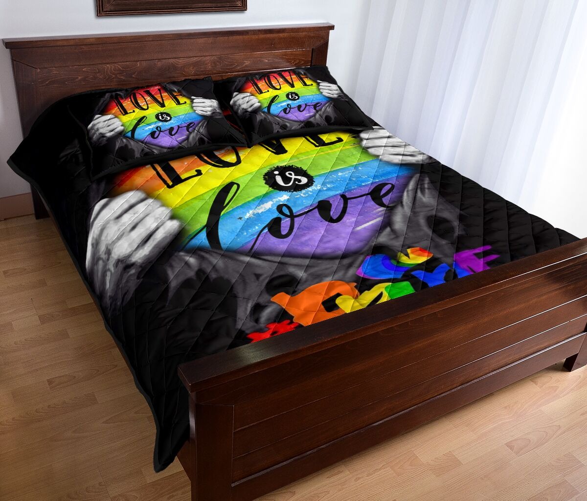 LGBT love is love quilt bedding set2