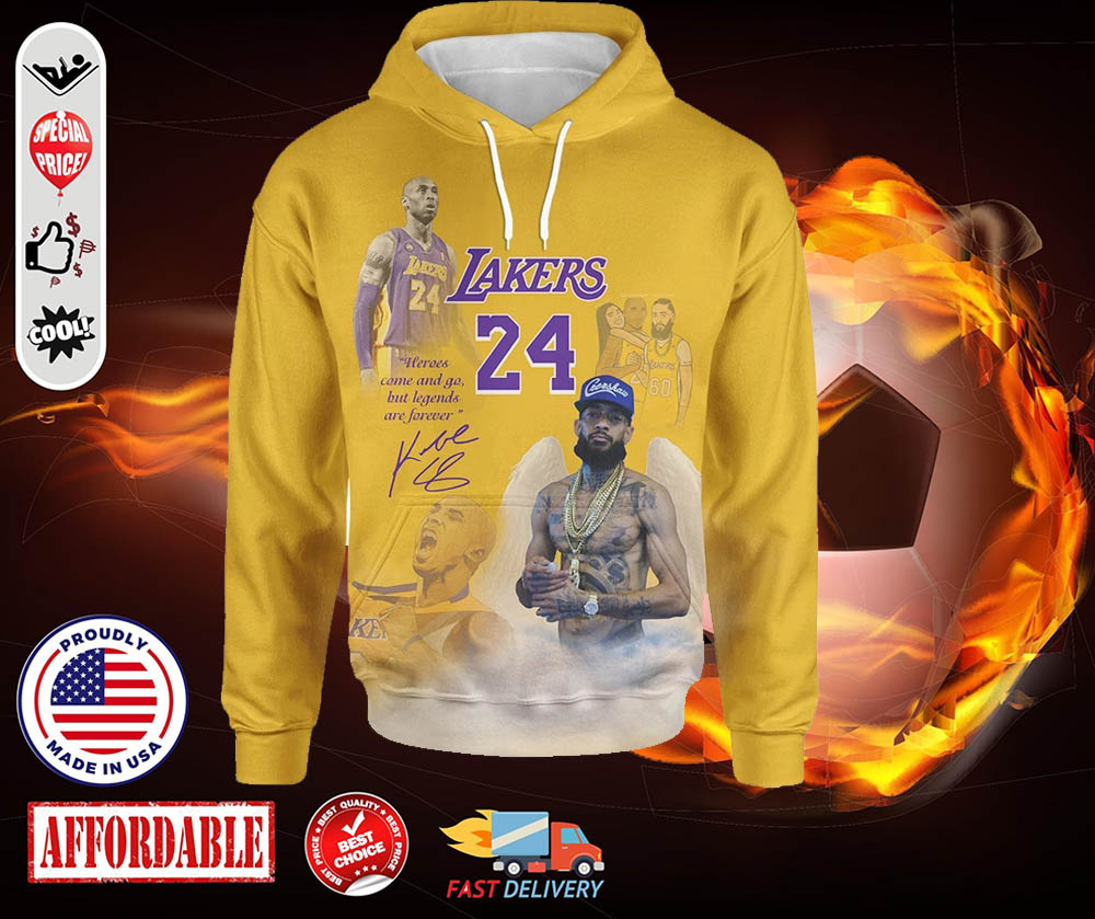 Lakers 24 Kobe Bryant 3d over print hoodie