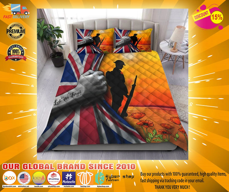 Lest we forget UK veteran bedding set2