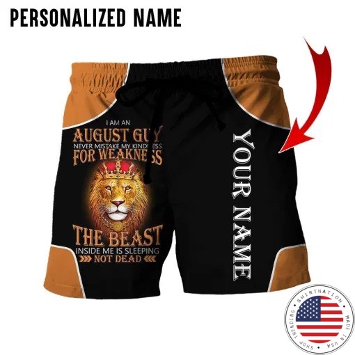 Lion King I am the August guy never mistake my kindness for weakness 3d over print hoodie 4