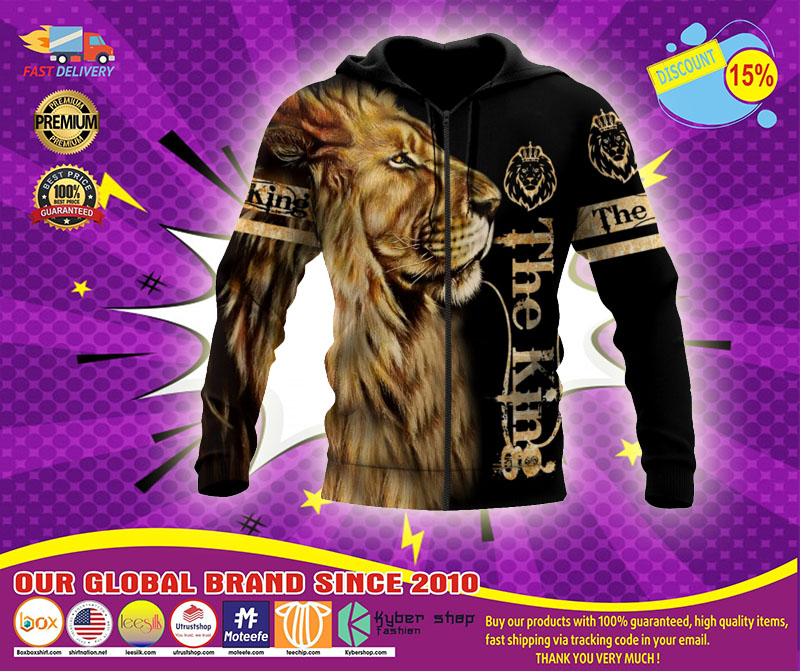 Lion the king 3D over print hoodie1