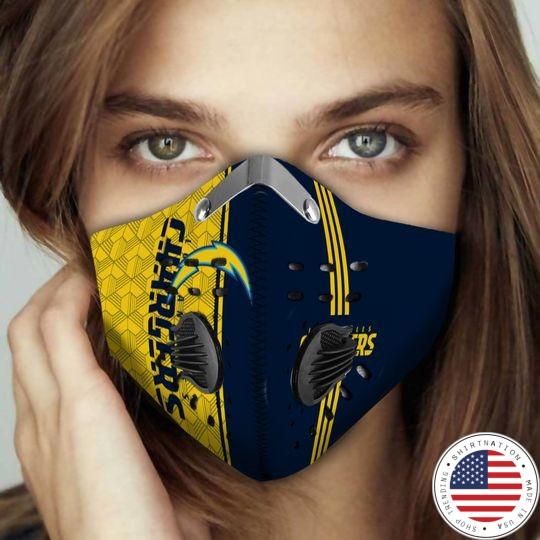 Los Angeles Chargers face mask