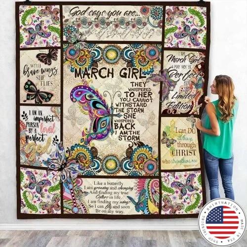 March girl I am the storm blanket2