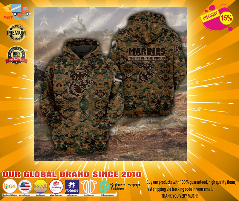 Marines camo forest the few the proud 3D hoodie2