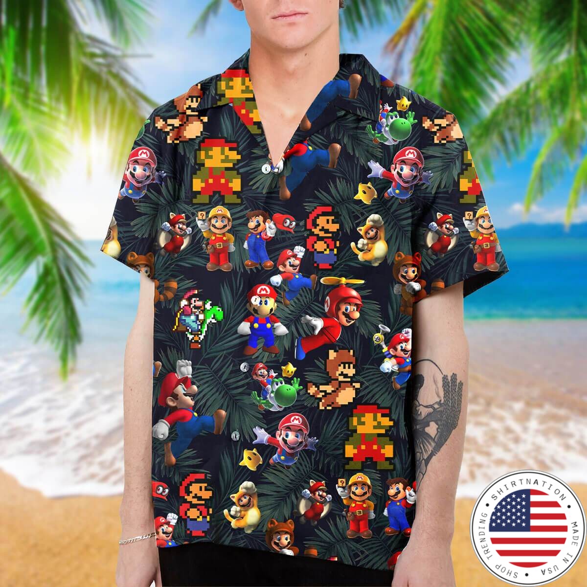 Mario hawaiian shirt as