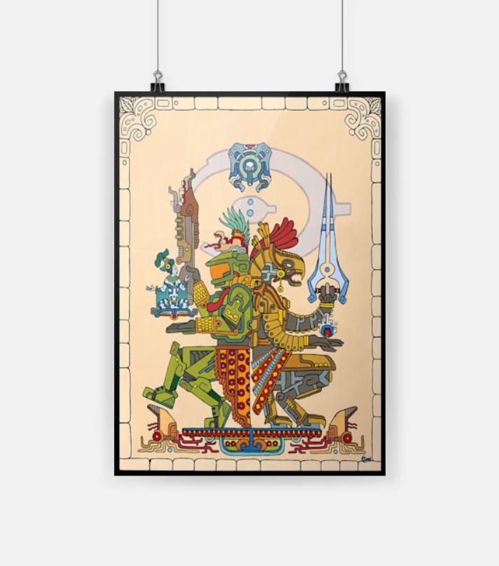 Master chief and arbiter mayan poster