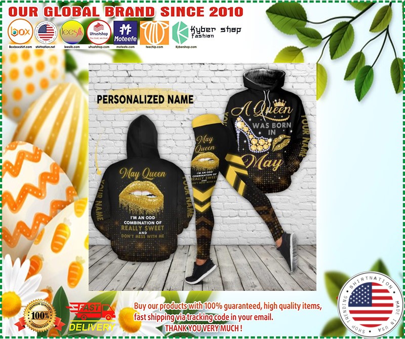 May queen really sweet and dont mess with me custom name 3D hoodie and legging 4