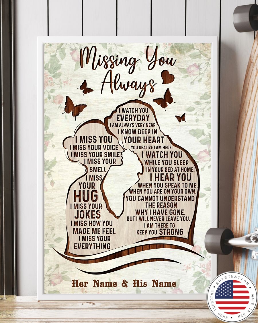 Missing you always custom name poster 4 1