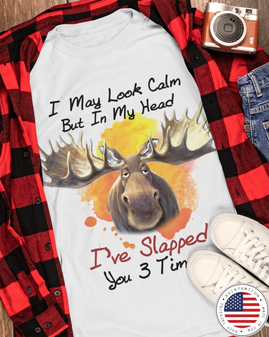 Moose I May Look Calm But In My Head Ive Slapped You 3 Times Shirt5