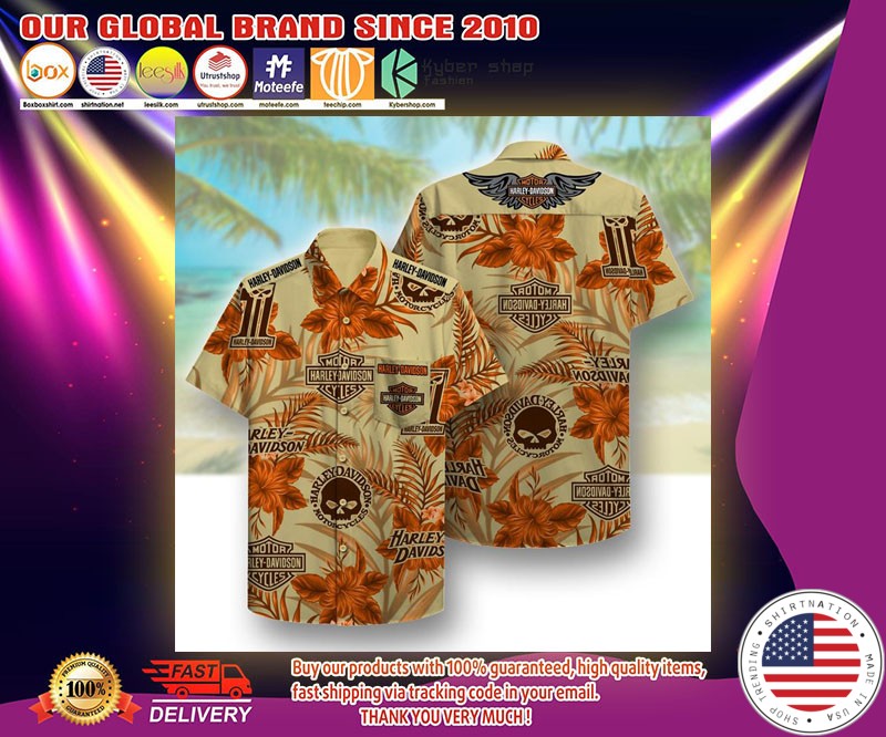Motor Harley Davidson hawaiian shirt