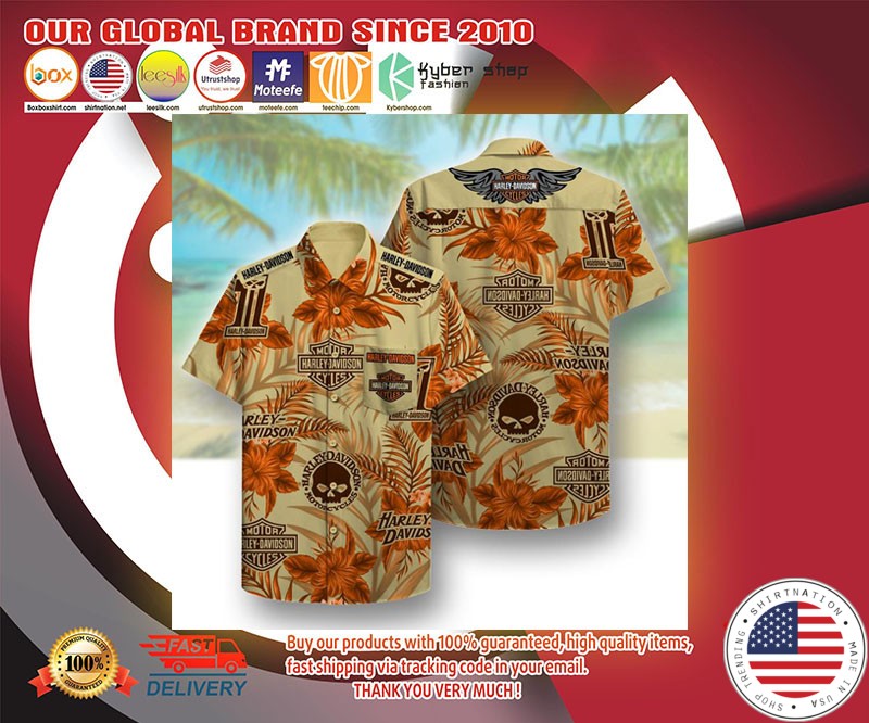 Motor Harley Davidson hawaiian shirt