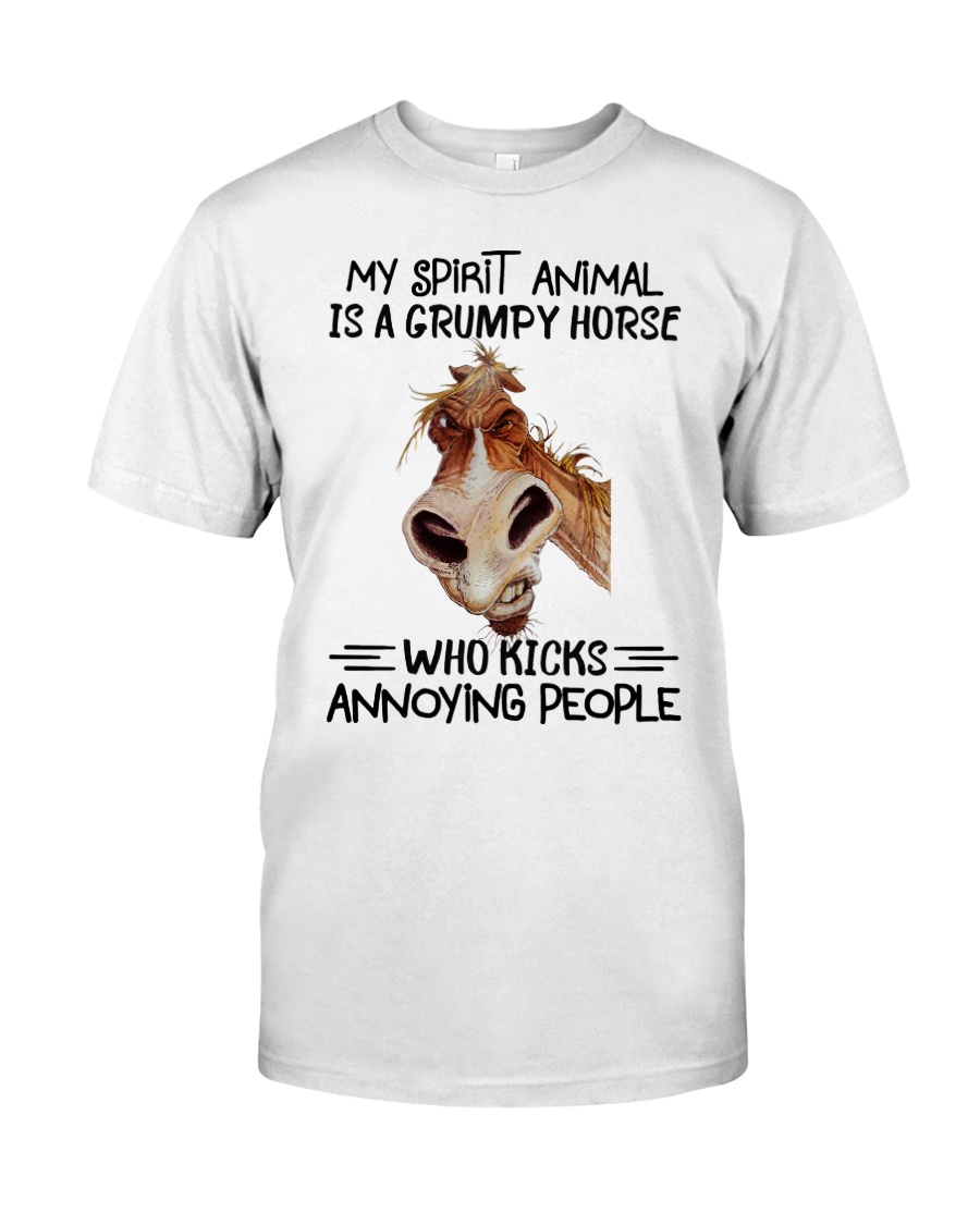 My Spirit Animal Is A Grumpy Horse Who Kicks Annoying People Shirt1