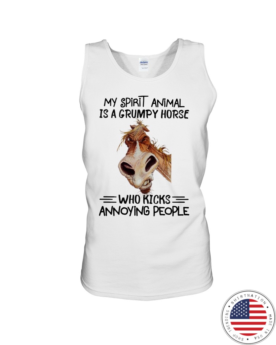 My Spirit Animal Is A Grumpy Horse Who Kicks Annoying People Shirt9