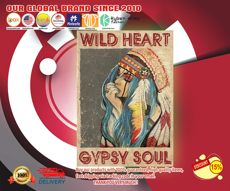 Native girl Wild heart gypsy soul poster