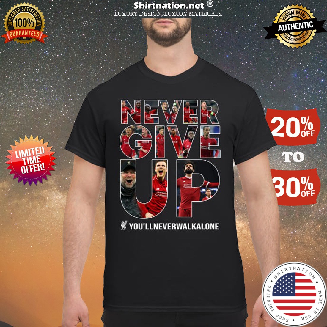 Never give up you will never walk alone shirt