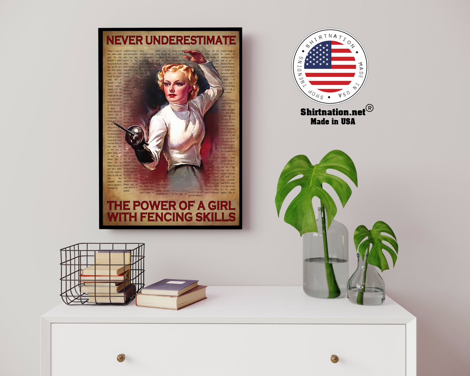 Never underestimate the power of a girl with fencing skills poster 14