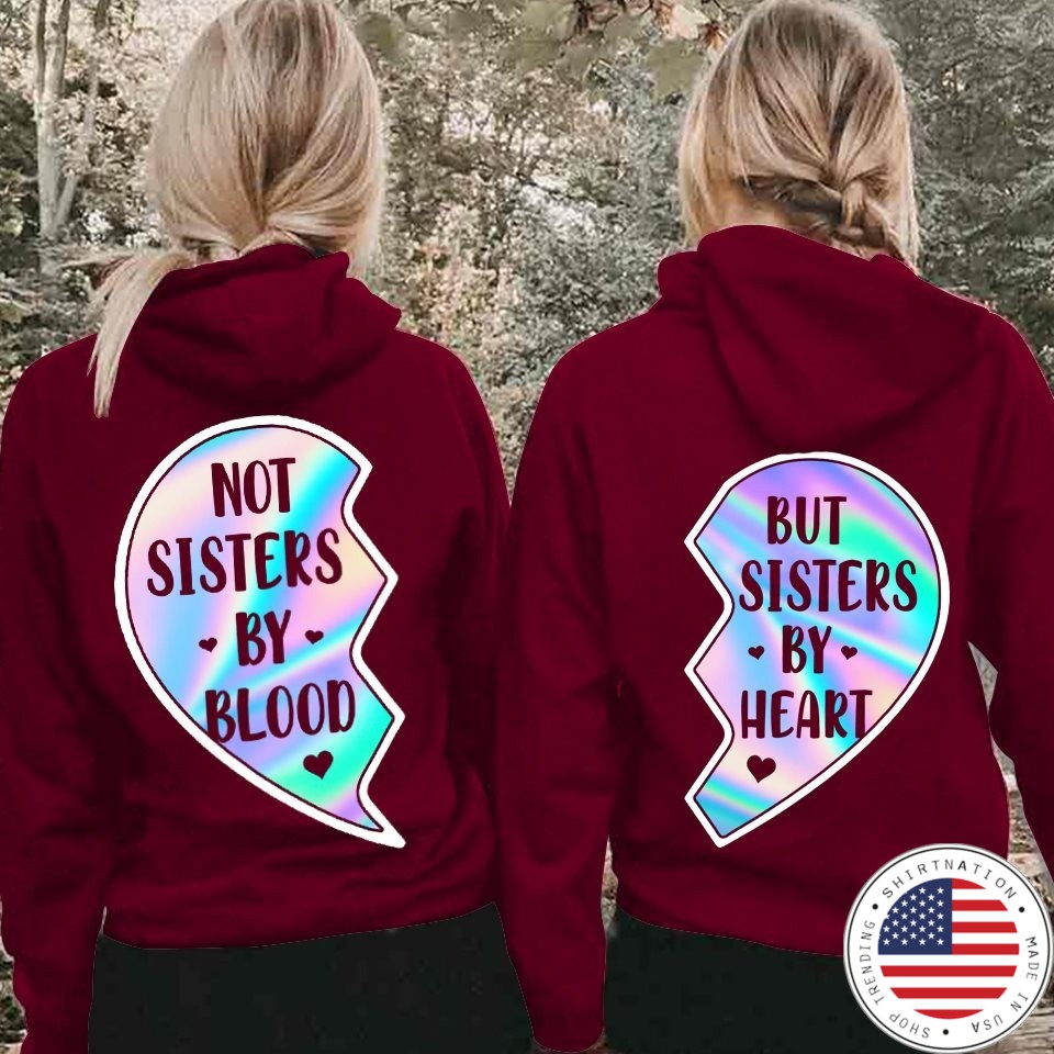 Not sisters by blood and but sisters by heart 3D hoodie3