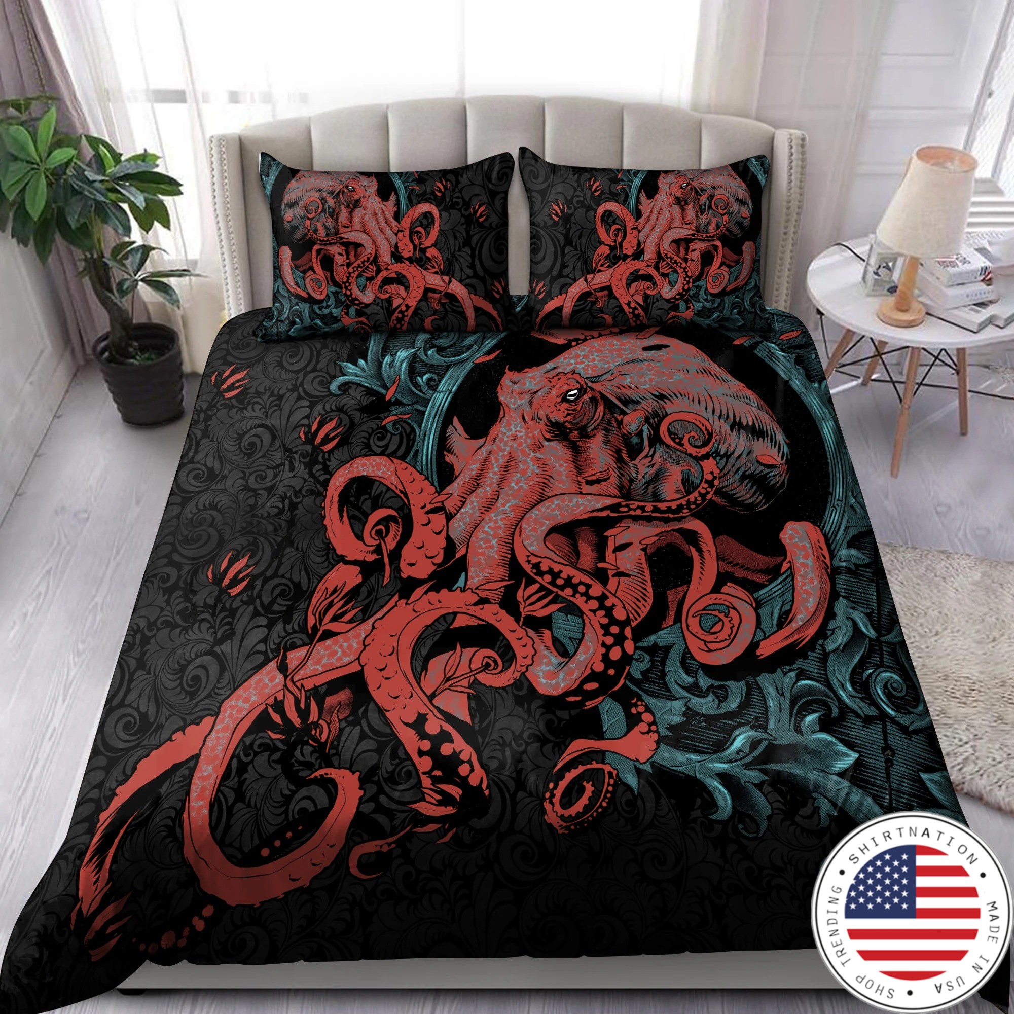 Octopus Gothic bedding set