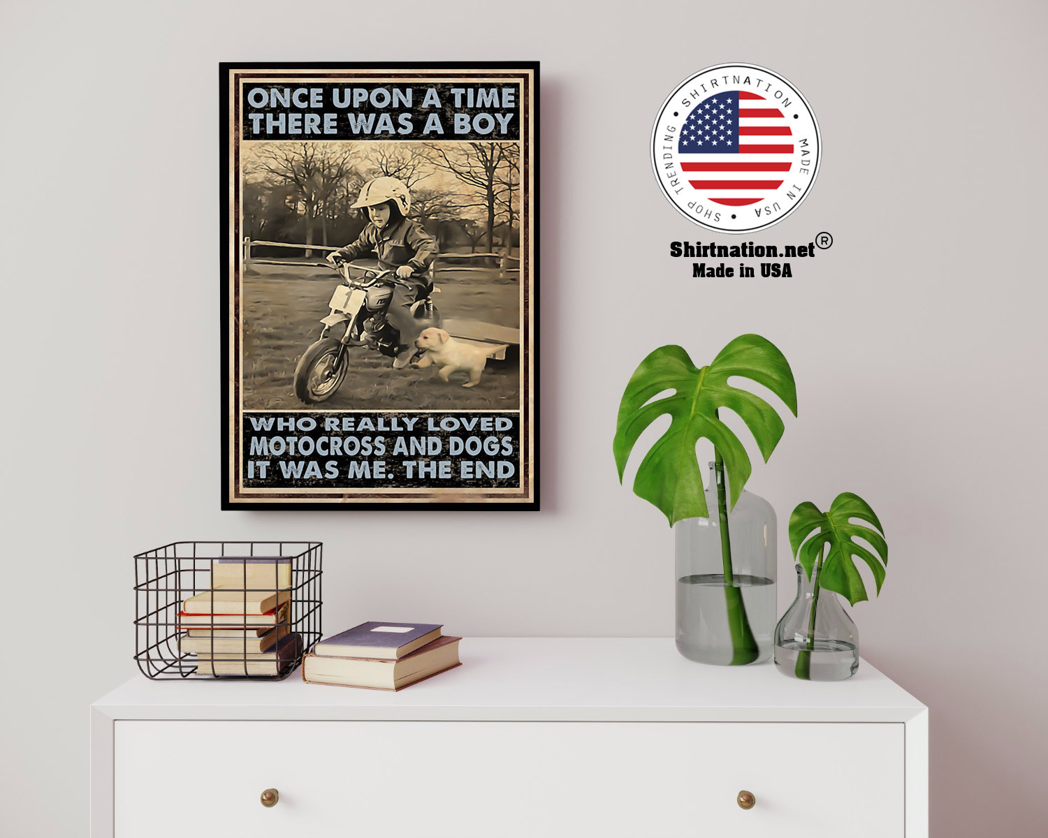 Once upon a time there was a boy who really loved motocross and dogs poster 14