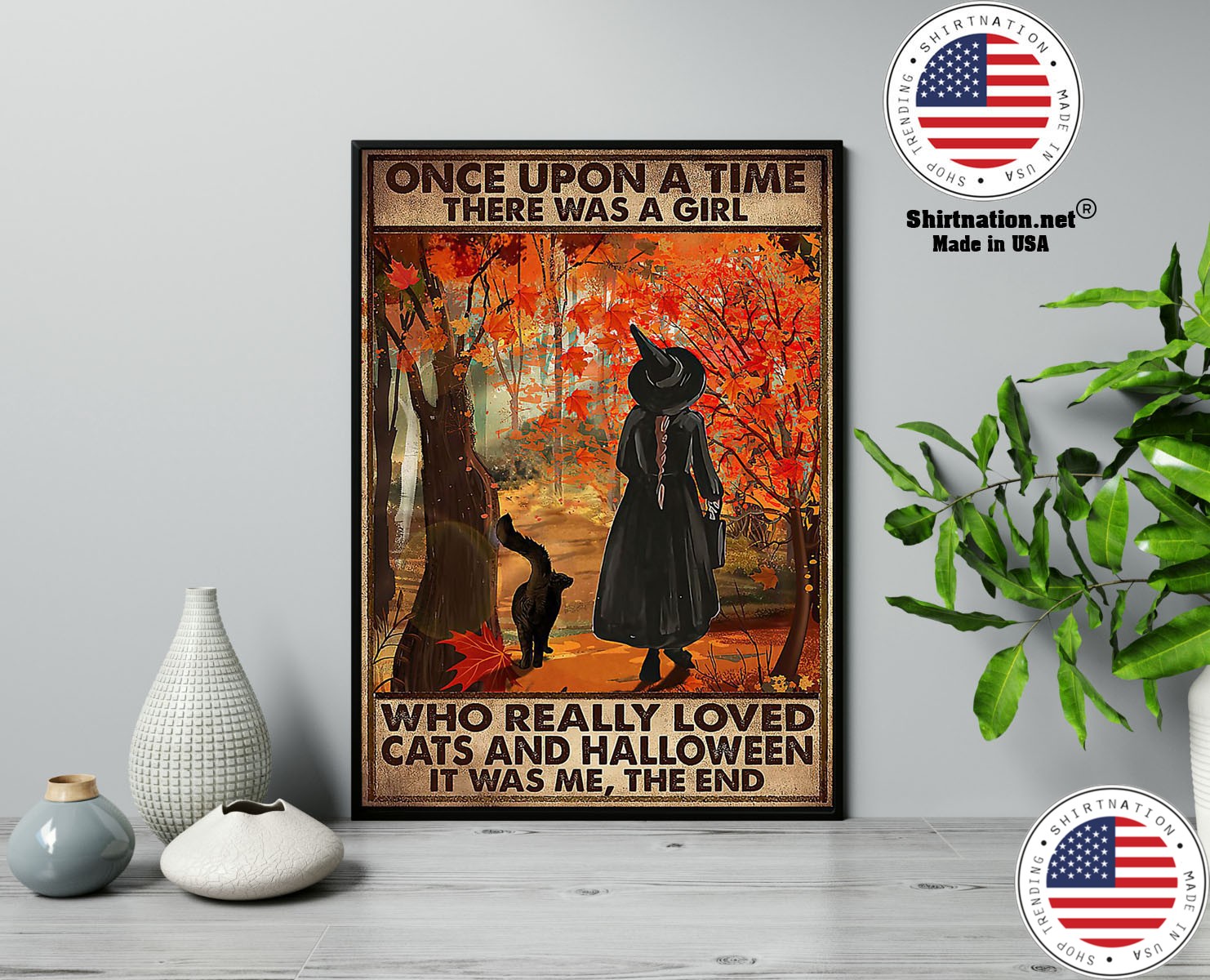 Once upon a time there was a girl who really loved cats and halloween poster 13
