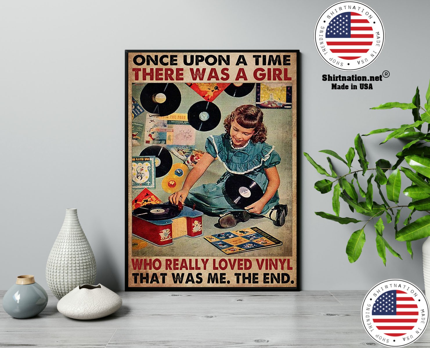 Once upon a time there was a girl who really loved vinyl poster 13 1