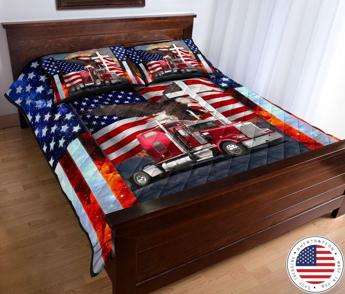 One nation truck quilt bedding set2