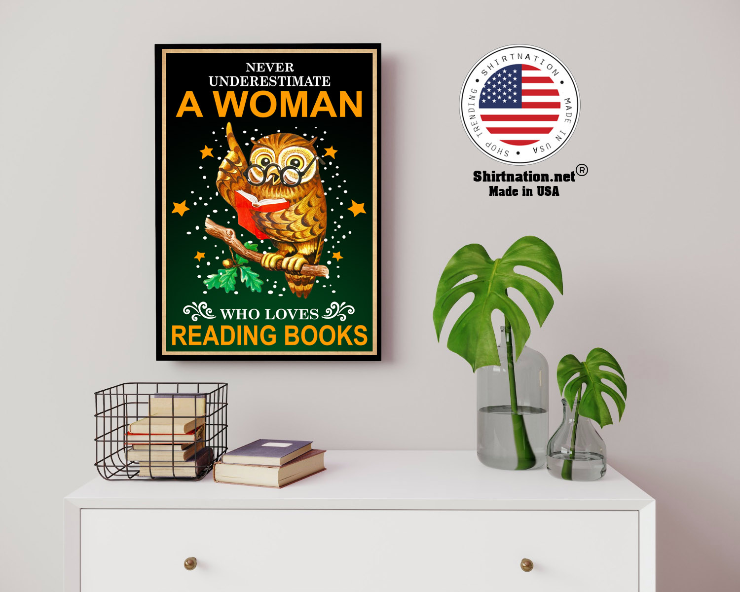 Owl Never underestmate a woman who loves reading books poster 14