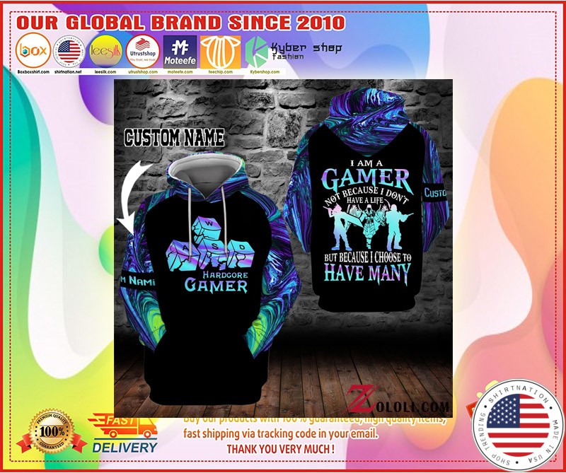 PC Im a gamer not because I dont have life custom name 3D hoodie 4