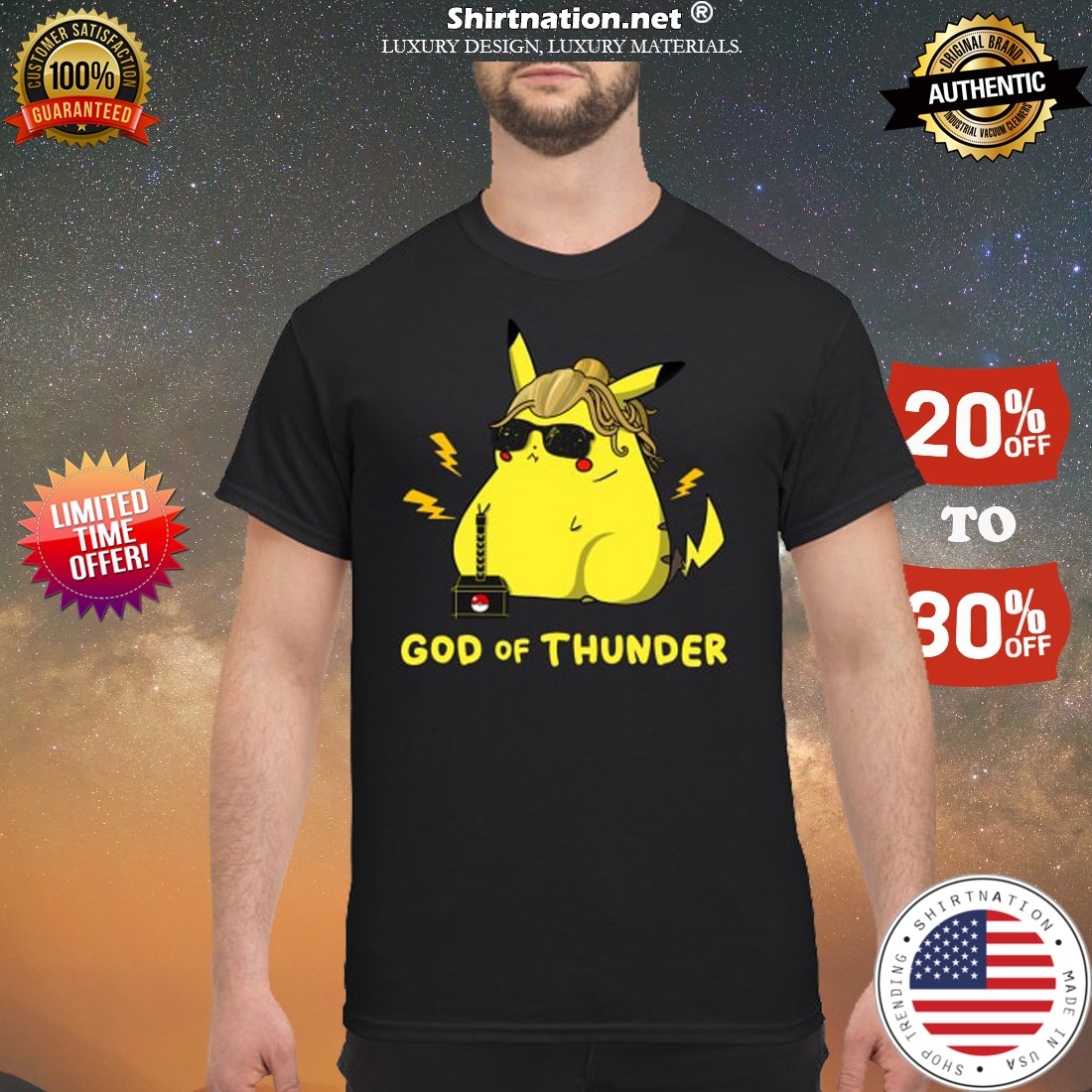 Pikachu God of thunder shirt
