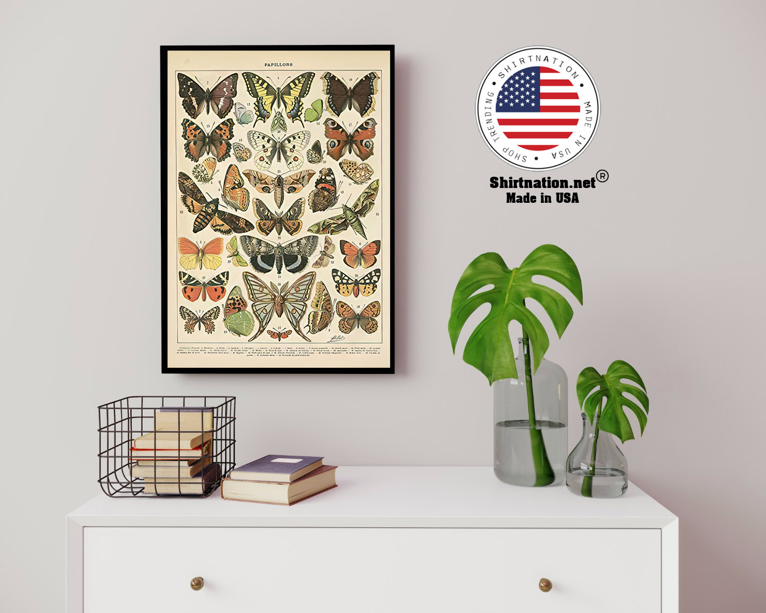 Popular vintage french types of papillons butterflies poster 14