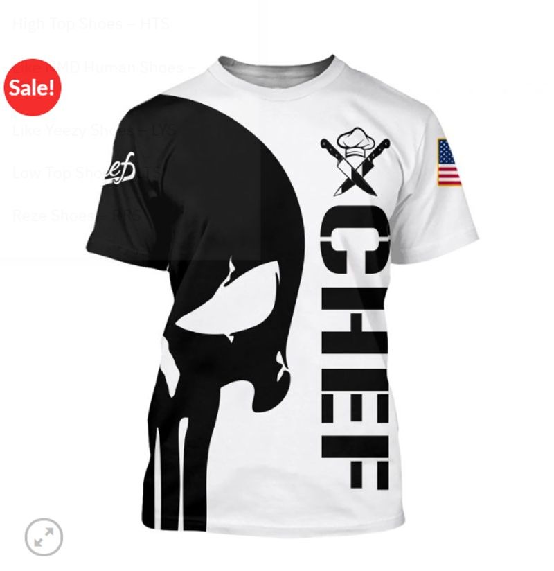 Punisher skull Chef full print 3d shirt