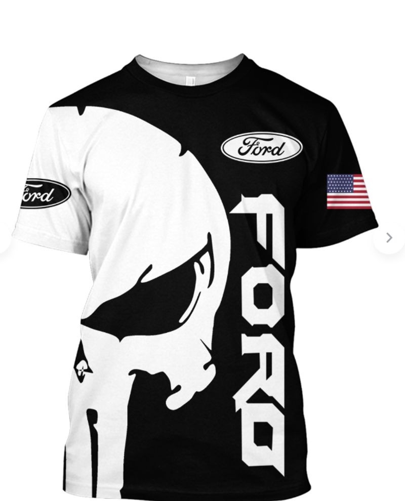 Punisher skull Ford full print 3d shirt