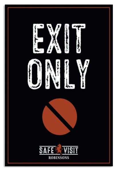 Exit only safe visit poster