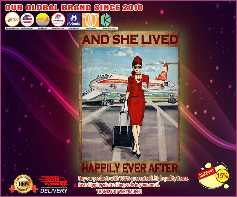 And she lived happily ever after flight attendant poster