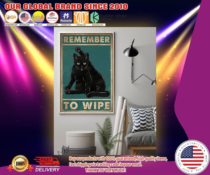 Remember to wipe cat poster