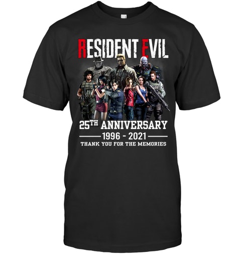 Resident evil 25th anniversary 1996 2021 thank you for the memories shirt as