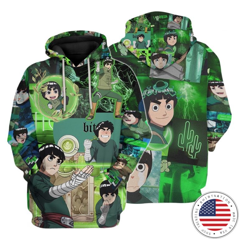 Rock Lee Naruto 3d over print hoodie as