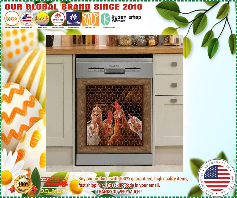 Rooster chicken decor kitchen dishwasher 3 1